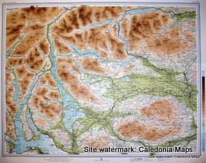 Atlas of Scotland  -  The Trossachs & Loch Lomond, Stirling Sheet 30 Original 1912