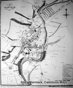 Scottish Town Plans - Jedburgh, Roxburghshire 1823 (John Wood map)