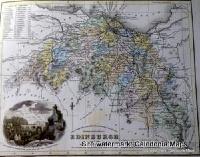 County Map of Scotland - 1847 - Midlothian (Edinburgh)