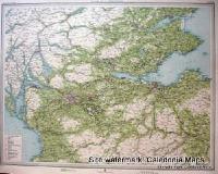 Atlas of Scotland  -  Economic Map Central Scotland Sheet 61 Original 1912