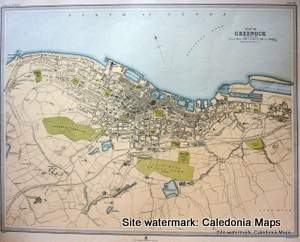 Atlas of Scotland  -  Greenock, Inverclyde Sheet 65 Original 1912