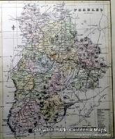 County Map of Scotland  - 1847 - Peeblesshire 