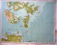 Atlas of Scotland  -   Southern Orkney with top of Caithness, Pentland Firth Sheet 57 Original 1912