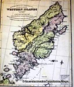 County Map of Scotland - 1847 -  Lewis & Harris 
