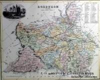County Map of Scotland - 1847 - Roxburghshire 