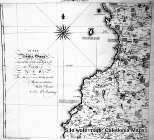 Ayrshire Sh 5 of 6: Troon & Ayr 1775  (Armstrong) time of Robert Burns