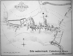 Scottish Town Plans -  Dingwall 1821 (John Wood map)