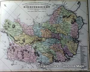 County Map of Scotland - 1847 - Kirkcudbright 
