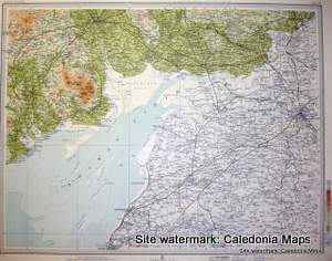 Atlas of Scotland  -  Solway in Dumfries & Galloway also showing Cumbria Sheet 18 Original 1912