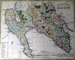 County Map of Scotland  - 1847 -  Wigtonshire 