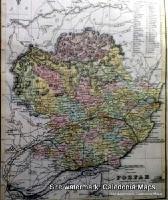 County Map of Scotland - 1847 - Angus (known in past as Forfar)