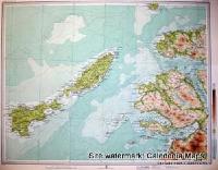 Atlas of Scotland  -  Ardnamurchan Tiree Coll Muck  Mull & Staffa Sheet 33 Original 1912